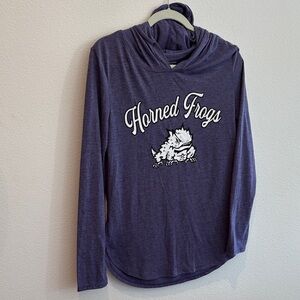 Colosseum Women's Purple Heathered Hoodie Texas Christian University